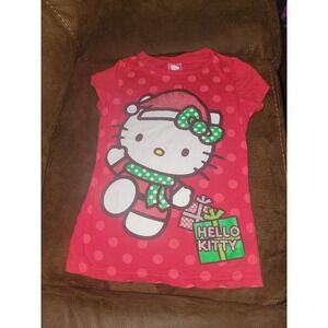 Hello kitty holiday Christmas present top size 7 8